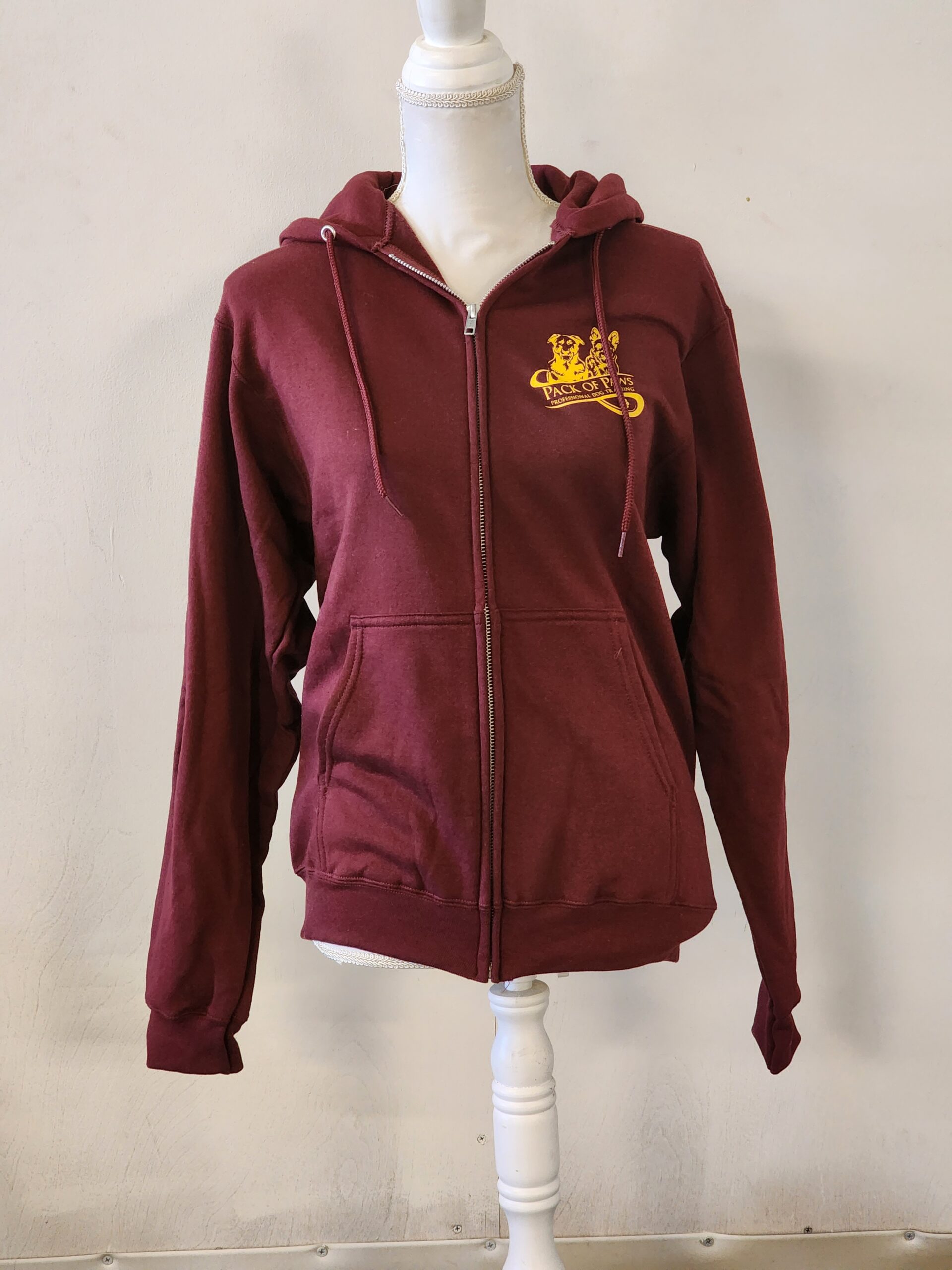 Full Zip Hoodie with Pack of Paws Logo